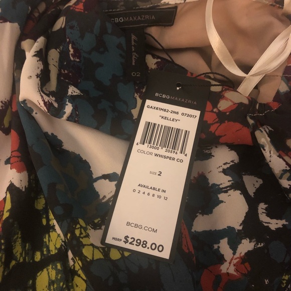 🆕BCBGMAXAZRIA Kelley Off-The-Shoulder Halter Gown - Picture 8 of 9